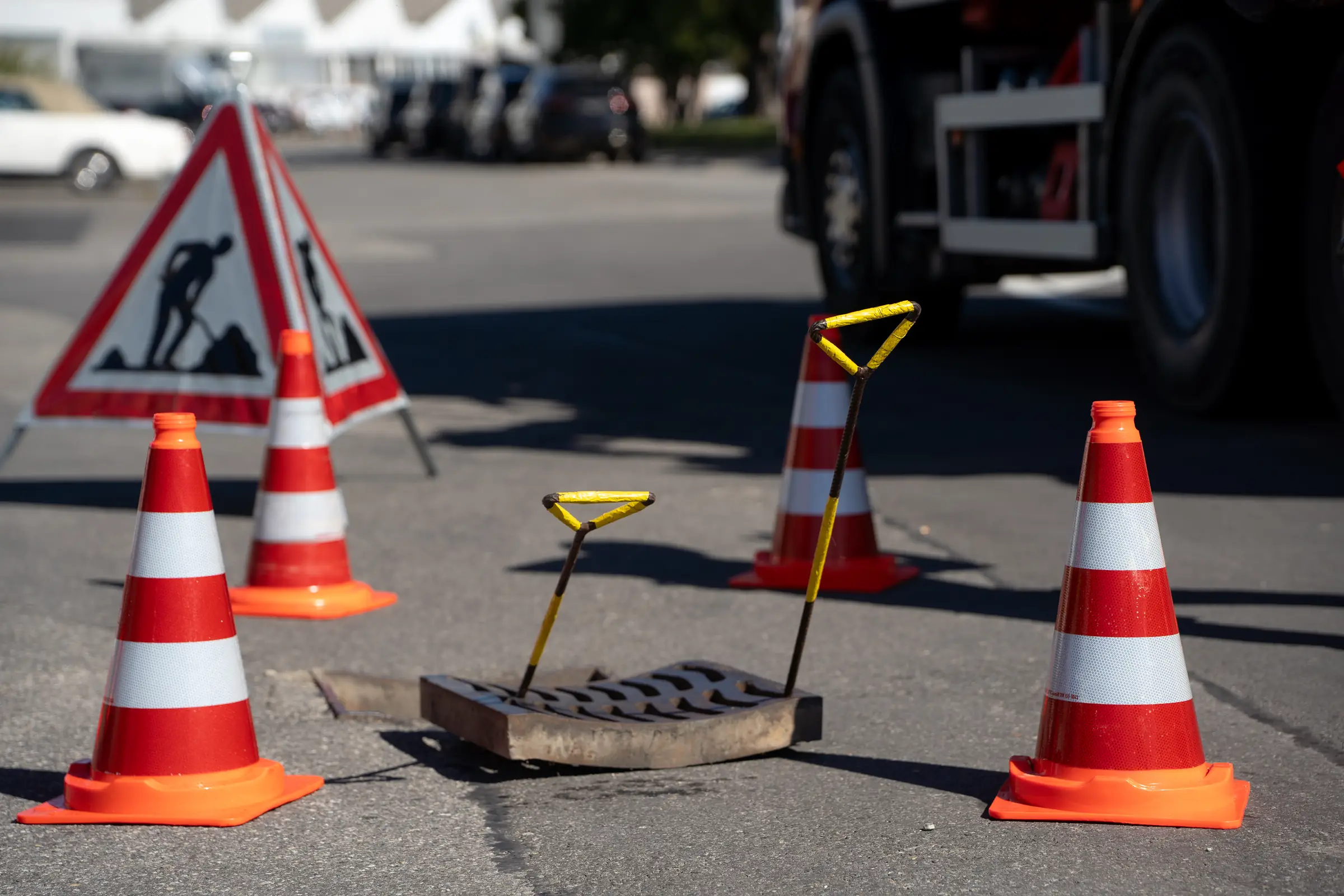Chantier de réhabilitation de canalisation Amoudruz à Genève